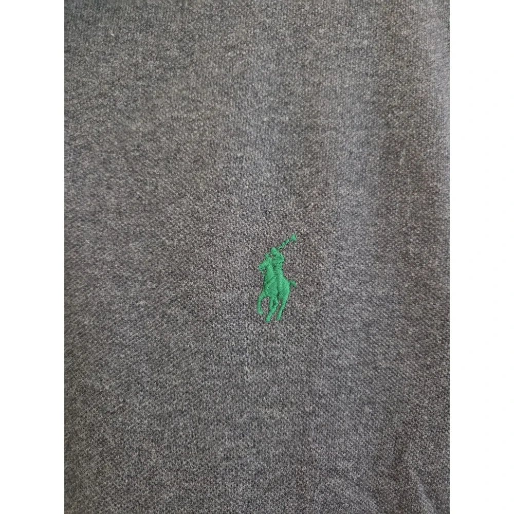 Ralph Lauren Mens Top Long Sleeve Collared 1/4 Button Size 2XL Grey Long